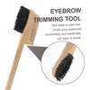 Healvian Wooden Eyebrow Styling Brush Set Small Multi-Effect Comb for