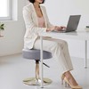 Youtanic Vanity Stool with Adjustable Height, 360°Swivel Ottoman Chair for