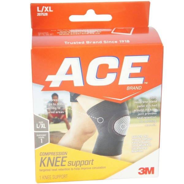 ACE Compression Knee Support LG/XL 1 Each (Pack of 2)