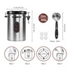 1800ML Airtight Coffee Canister with Date Tracker and Transparent Window,