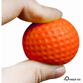 FINGER TEN Golf Practice Balls Elastic Foam Soft Value 12 Pcs, Golf Training Ball Spone Dimpled Exercise for Home Office Indoor Outdoor (Orange, 12 Pack)