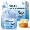 GHK-Cu Copper Peptides Beef Tallow Honey Balm, 60g | Blue