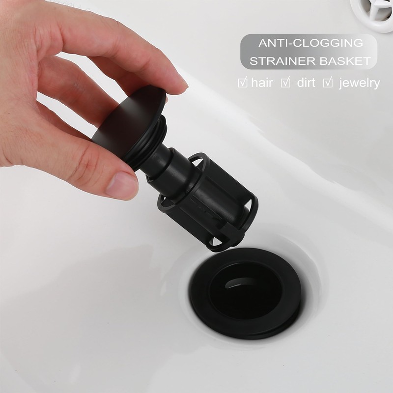 Derengge PD-4305-MT Bathroom Sink Drain with Overflow Vessel Sink Lavatory