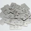 Rectangle Metal Hollowed Numbered Tags Stainless Steel Number Tags Key