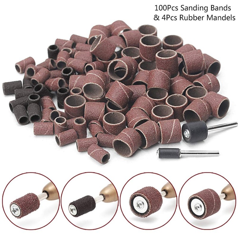 Pack of 104 Cylinder Grinding Pens Sleeve Sander Drum 60