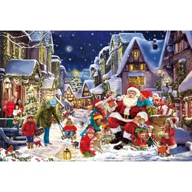 WESEN 1000 Piece Jigsaw Puzzle for Adult - Christmas Snow Village Jigsaw for Stress Relief & Fun, Challenging Festive Family Puzzle, Premium Artwork for Relaxation & Decor