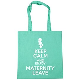 Hippowarehouse Keep Calm and Enjoy Maternity Leave Tote Shopping Gym Beach Bag 42cm x38cm, 10 litres