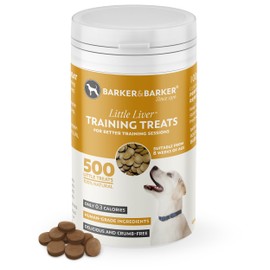 Barker and Barker Little Liver Dog Training Treats ❘ 500 Tasty & Healthy Treat Pack | Grain Free, Low Calorie, High in Protein & B Vitamins, No Artificials - 100% Human-Grade for Puppies & Small Dogs