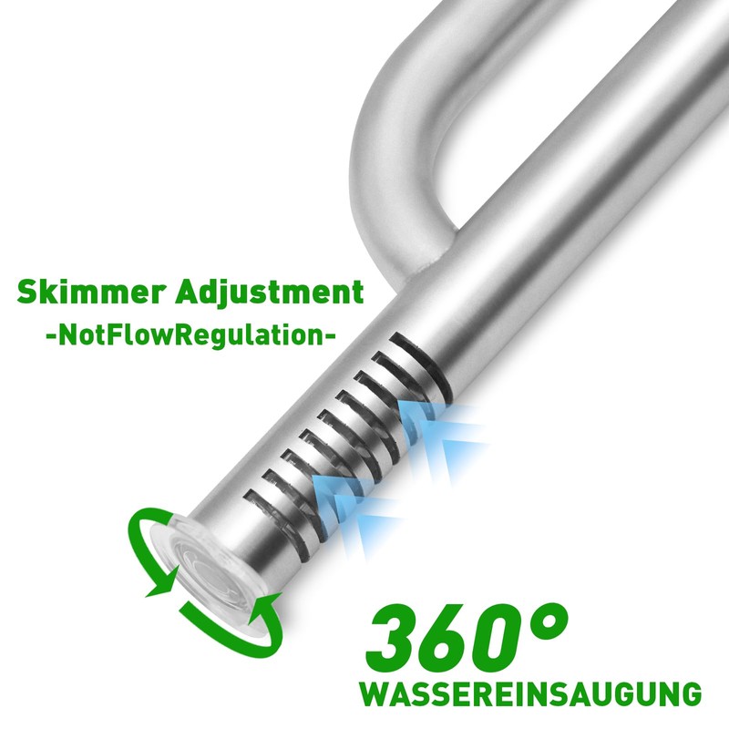 LINLAN 304 Stainless Steel Lily Pipe Inflow and Outflow with