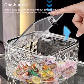 Caja Organizadora De Accesorios Para El Cabello - Porta Ligas Claro, Soporte Acrílico Caja De Almacenamiento Con Tapa Transparente Para Gomas Moños Pinzas Cintas Y Accesorios De Peinado