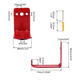 Fire Extinguisher Mount Wall Hook Bracket for Holding up to 20 lbs Extinguishers, Suited for Large and Small Dry Chemical and Water Extinguishers