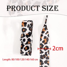 4 Pairs Leopard Shoelaces Satin Flat Shoelaces 2 cm Animal Print Replacement Shoe Laces Shoe Laces Shoe Ring Leopard Ribbon Satin Ribbon Shoe Shoelaces for Women Men All Types of Shoes Decoration (160