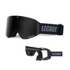 LECAGE Frameless Flip-Up Ski Goggles, Anti Fog Snow Goggles with