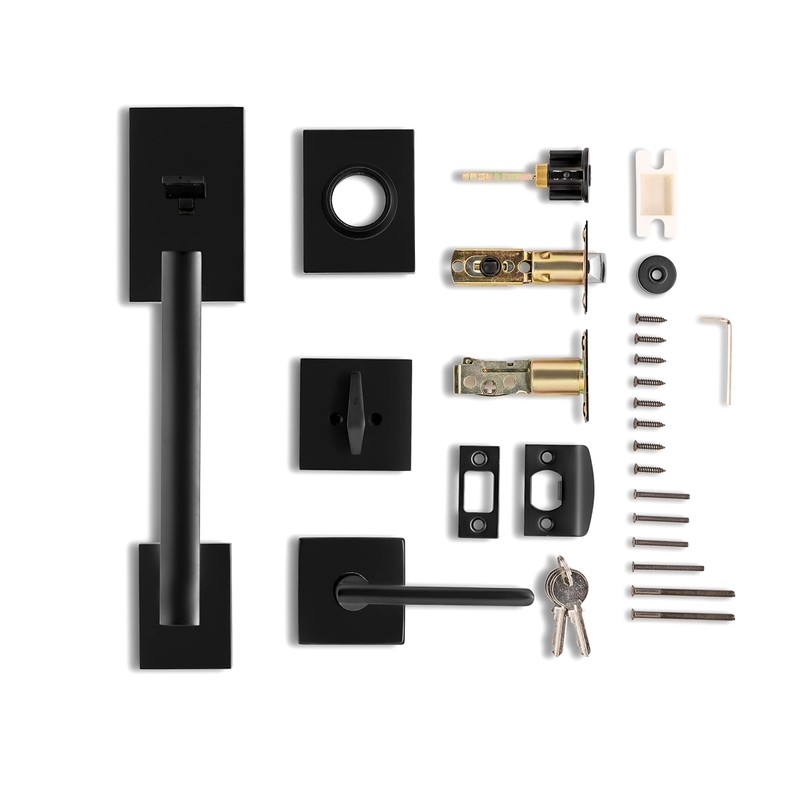 Berlin Modisch HandleSet Front Door Entry Handle and Deadbolt Lock
