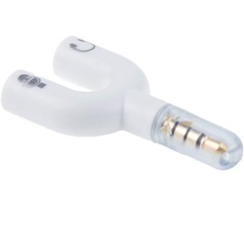 CABLEPELADO Audio Splitter Adapter Headphone Splitter TRRS Audio Adapter Headphone Microphone Splitter Y Design Suitable for Mobile Phones Computer MP3 Tablet White