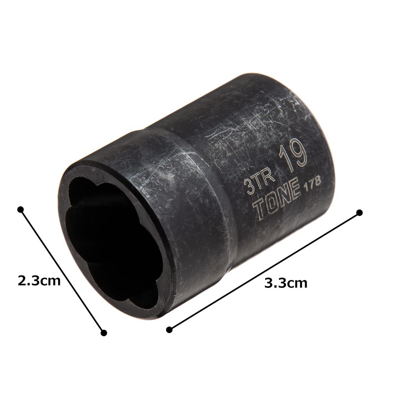 Tone 3TR-19 Tornado Socket, 3/8 inch (9.5 mm) Drive, Width