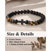ORISPRE Cross Bracelet for Men Boys Christian College High Middle