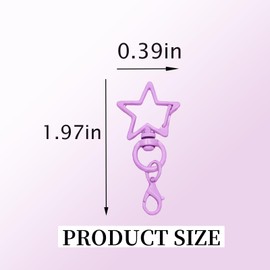 40 PCS Keychain Clips Accessories Swivel Keychain Clasp Colorful Lobster Claw Clasps Metal Key Chain Hooks for Bag Charm, DIY Key Chain, Jewelry Making, Art Crafts, 10 Color (Star Design)