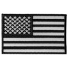 US Flag Black White Patch 4 Inch - 4x2.5 inch.