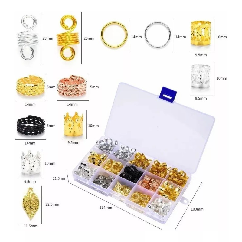 BOGENIANTE 200 Piezas De Abalorios Para Trenzas De Cabello, Accesorios