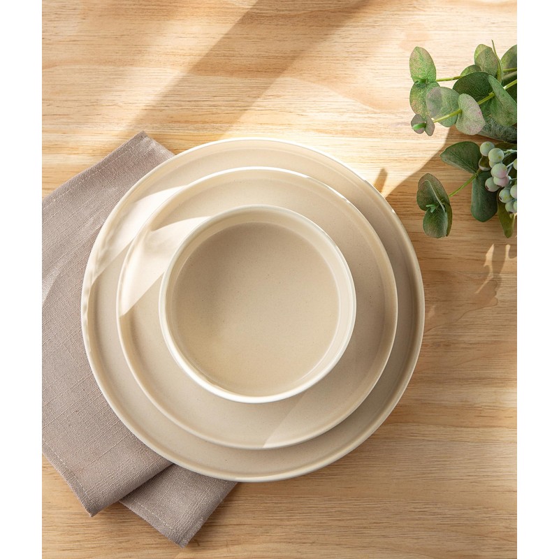 TheTerra Ceramic Dinnerware Sets for 4, 12 Pieces Handmade Reactive