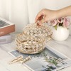 Hipiwe Cofre de joyería con tapa para aretes, anillos, joyas,