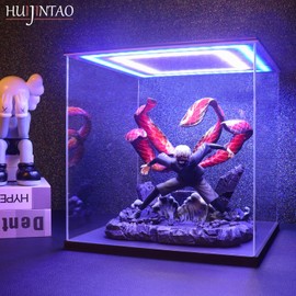 Acrylic Display Case / Display Case for Model Cars, Figures with LED Lighting (10 x 10 x 10 cm)