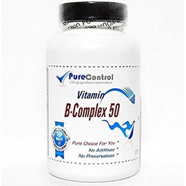 B-Complex 50 Vitamin // 200 Capsules // Pure // by PureControl Supplements