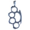 Brass knuckles Pendant Pewter with Cotton ribbon