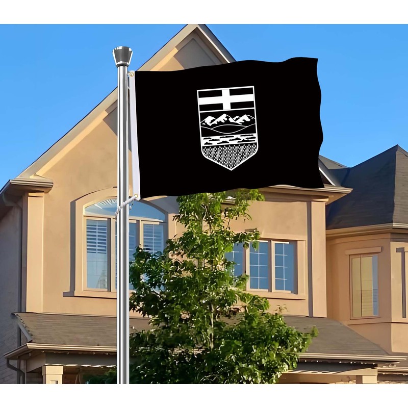 Black Alberta Flag,3x5 FT Canada Province Albertan Flag,36x60 Inch Large