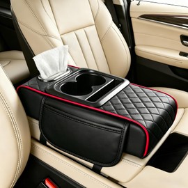 5-in-1 Center Console Cover Organizer Car Cup Holder Tissue Holder