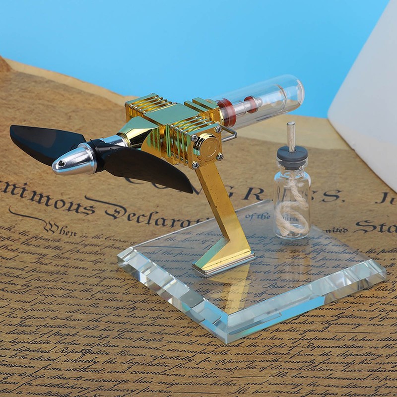 Hot Air Stirling Engine Model Aircraft Propeller Science Experiment Teaching