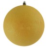 Vickerman 6" Yellow Glitter Ball Ornament. Includes 4 Ornaments per