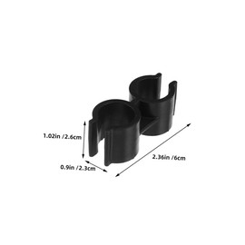 CIYODO 4 pezzi Morsetto doppio per manico scopa e paletta clip fissatore resistente in plastica per organizzare e risparmiare spazio, kit per diametri