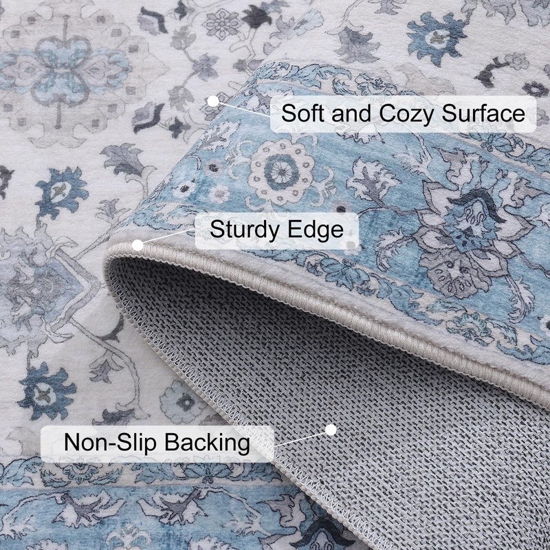 Vanmoos 2x3 Washable Area Rug – Soft, Non-Slip Entrance Rug,