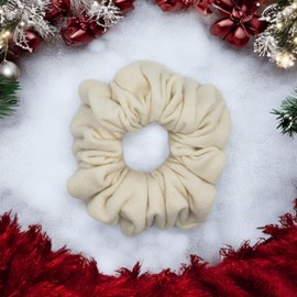 Handmade Organic Cotton Scrunchies (Medium, Eco Cream)