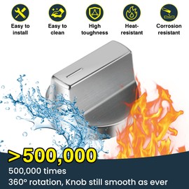 W11366438 Whirlpool Range Knobs 4pcs Replacement, Replace Stove Knobs W11084623, Compatible with Whirlpool Gas Range, WCG55US6HS05, WCG77US0HS00, WCG77US0HS05, WCG97US0HS00 | P Polerden