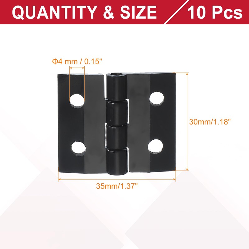 sourcing map Small Acrylic Hinges Plastic Clear Hinge 35 x