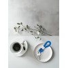 Key pendant with silver metal in maritime design made of