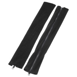 PATIKIL Office Chair Arm Cover, 2Pcs Office Chair Armrest Covers Protectors with Zipper Stretchable Water Resistant Computer Chair Arm Rest Covers for Desk Chairs, Black