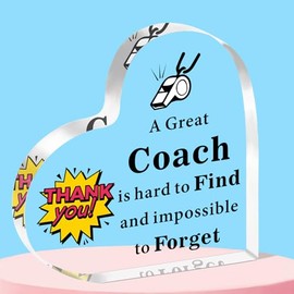 QMVMV Thank You Coach Gifts, Appreciation Acrylic Plaque Gifts for Men Women, Soccer Basketball Coach Gifts, Cheer Coach Gifts for Men Women