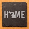 Rustic Slate Coasters Set of 4, Square 4" with Michigan