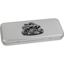 Azeeda 'Monster Truck' Metal Hinged Stationery Tin/Storage Box (TT00244972)