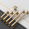 Amerdeco 10 Pack Champagne Bronze Cabinet Pulls 5 Inch(128MM) Hole