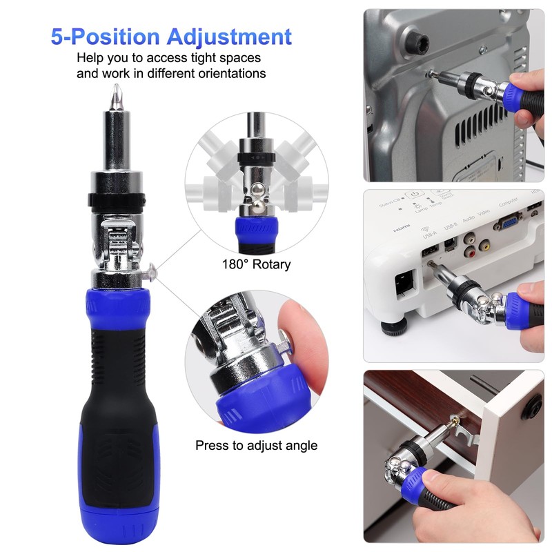 SHARDEN Ratchet Screwdriver 13-in-1 Multi Screwdriver Tool All in One