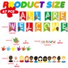 YIYDONG 67 ASL Welcome Bulletin Board Set - Classroom Flags