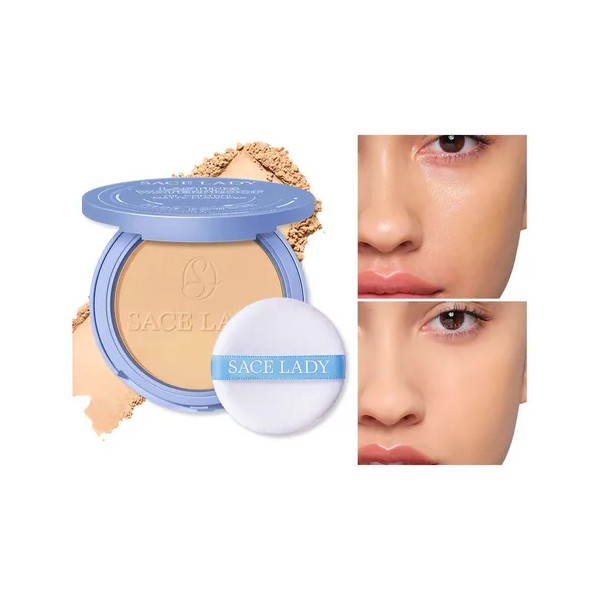 Sace lady base de maquillaje polvo compacto fijador matte 02