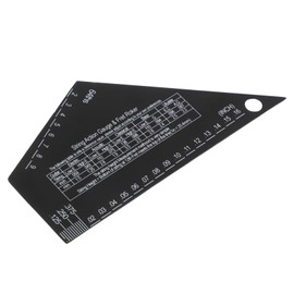 Gatuida Guitar Fret Rocker: String Action Gauge High Precision Graduations - String Height Ruler for Acoustic and Electric Guitar - Black Metal Fret Leveling Tool - Luthier Tools for