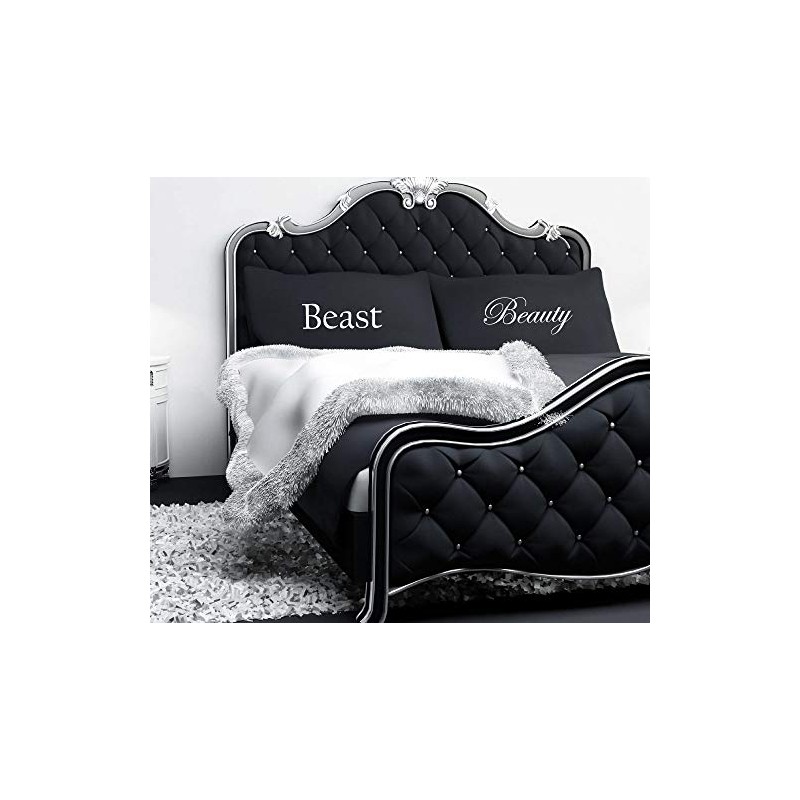 60 Second Makeover Limited Beauty and The Beast Black Pillowcase