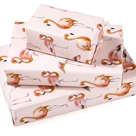 WRAPAHOLIC Flamingo Wrapping Paper Sheet - 6 Sheets Pink Flamingo Summer Wrapping Paper Folded Flat for Birthday, Wedding, Bridal Shower, Baby Shower - 19.7 Inch x 30 Inch Per Sheet